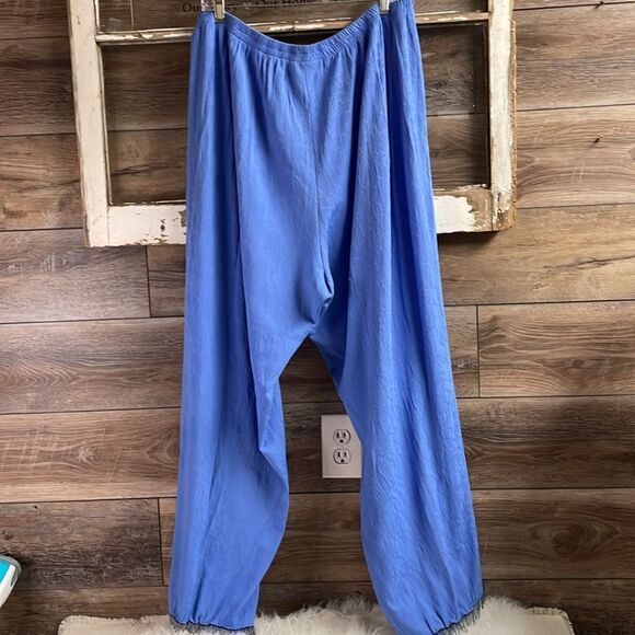 K Woman Womens Floral Textured Elastic Waist Beaded Fringed Hemline Size 22W - Picture 6 of 7